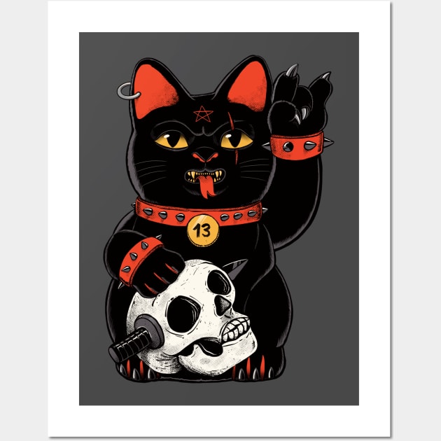 Unlucky Black Cat Wall Art by ppmid